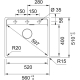 Franke MRG 610-52 RTL mosogató + olasz Luna csaptelep