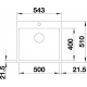 Blanco Subline 500 IF/A SteelFrame + olasz Luna csaptelep