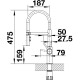 BLANCOPLEON 5 EXCENTERREL + BLANCO Catris-S flexo matt fekete CSAPTELEP